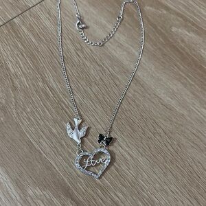 Silver Love Pendant Necklace